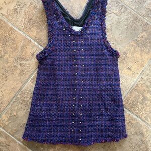 Zara Kids Multicolor Tweed dress with Studs